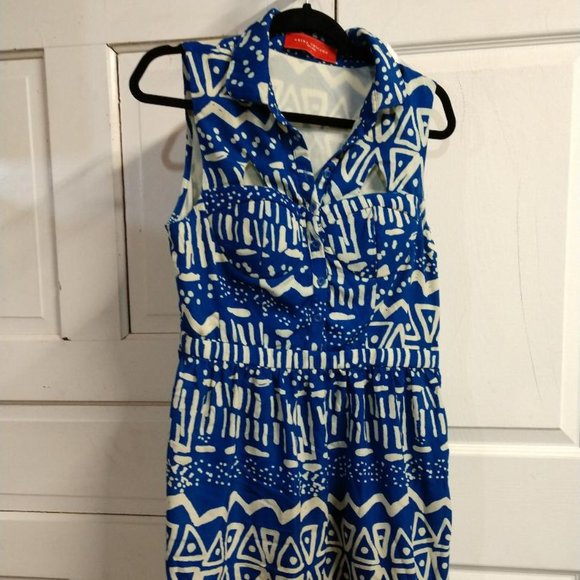 Akira Chicago Red Label Blue/White Dress - Size L - Picture 1 of 6